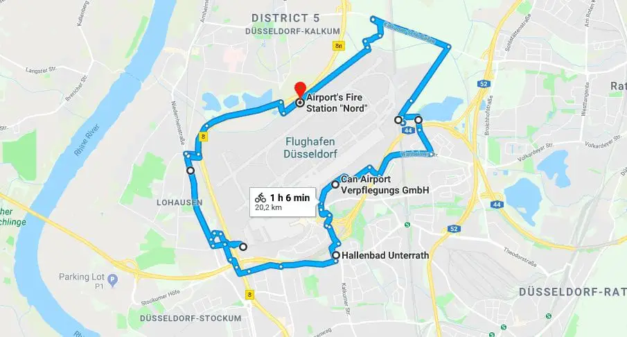 Dusseldorf Airport Bike Route