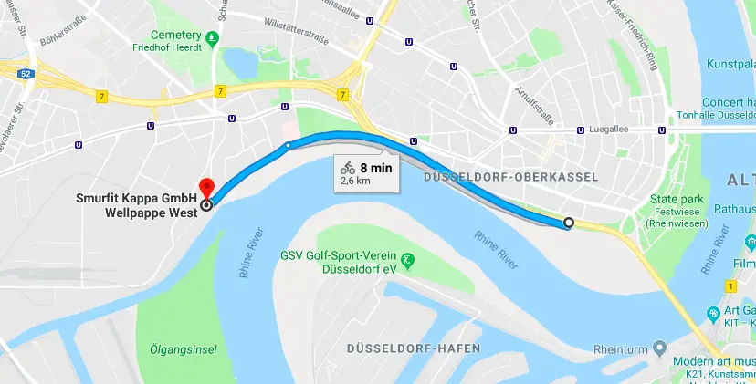 Dusseldorf Rheinallee Bike Path