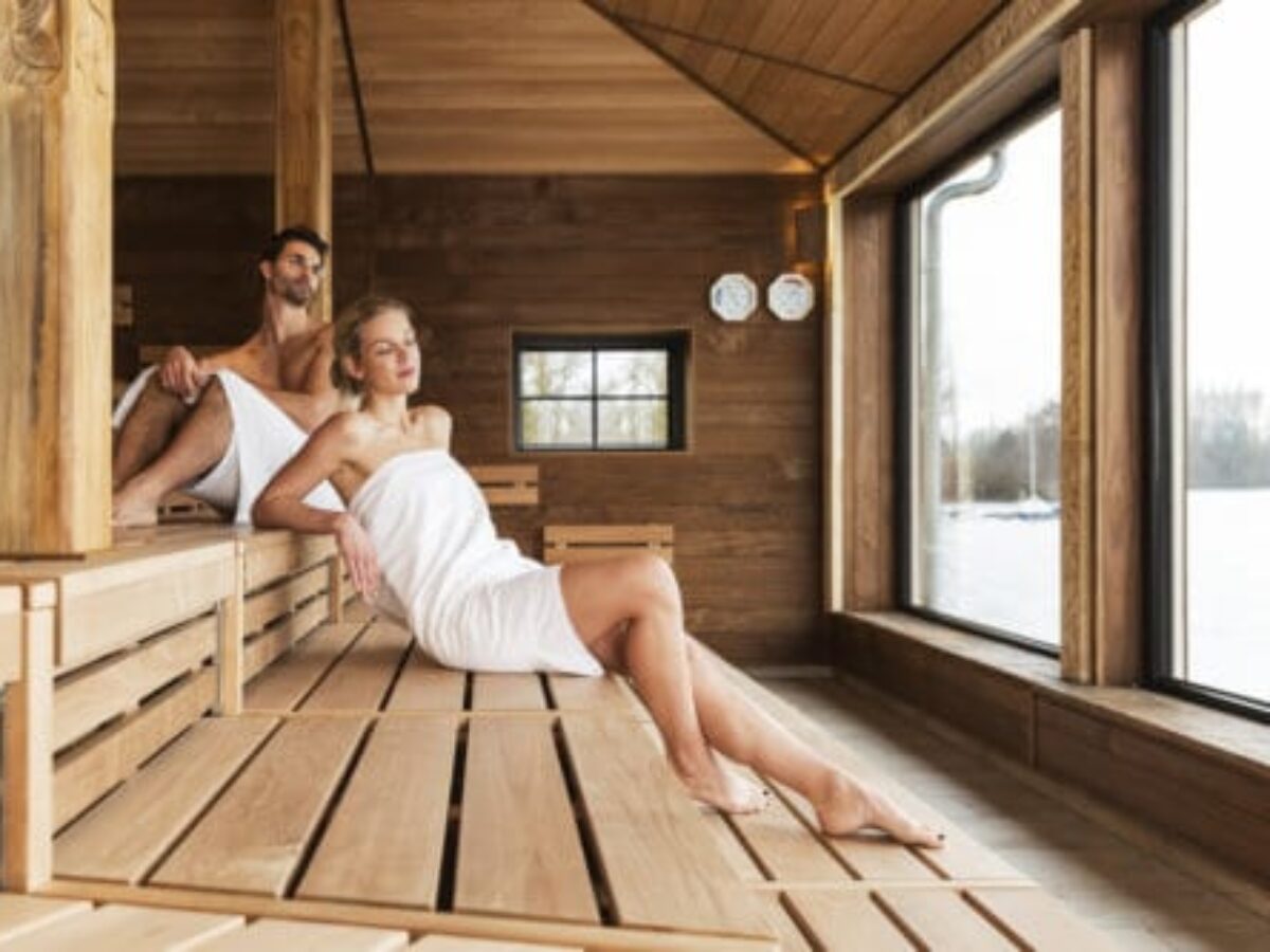 Nackt in sauna
